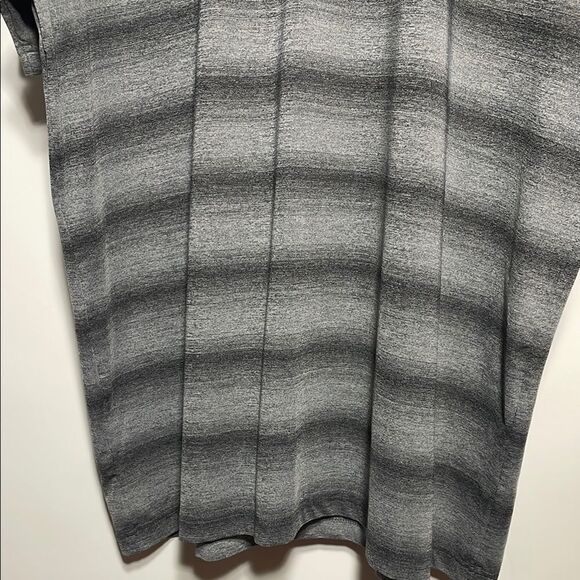 Members Marks Men's Gray Striped Shirt - Picture 3 of 7